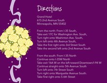 Catch The Yellow Bouquet Purple Enclosure Cards