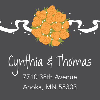 Catch Special Orange Bridal Bouquet Wedding Invites