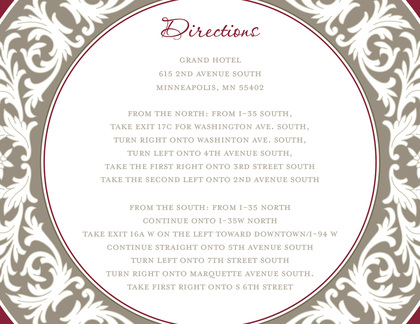 Decorative Damask Plate For Evening Dinner Invitations
