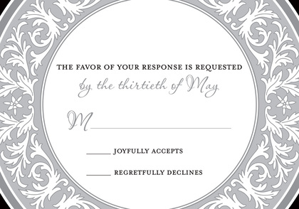 Grey Decorative Plate Enclosure Cards