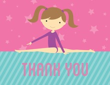 Gymnastics Girls Thank You Cards