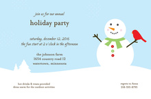 Joyful Snowman Scene Invitations