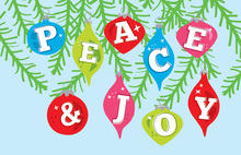 Peace and Joy Folded Greeting Cards