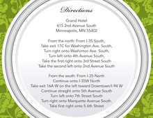 Green Elegant Rehearsal Dinner Enclosure Cards