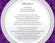 Purple Elegant Rehearsal Dinner Enclosure Cards