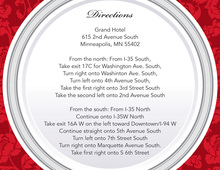 Red Elegant Rehearsal Dinner Enclosure Cards