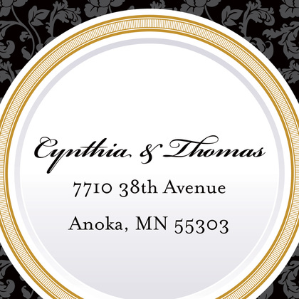 Black Elegant Rehearsal Dinner Enclosure Cards