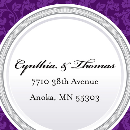 Purple Elegant Rehearsal Dinner Enclosure Cards