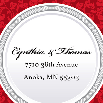 Premium Elegant Red Silver Plate Dinner Invitations