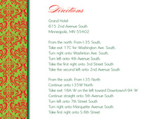 Vibrant Christmas Damask Enclosure Cards