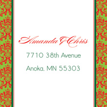 Christmas Damask Flanks Stickers