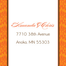 Orange Damask Flanks Stickers