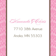 Formal Pink Damask Stickers