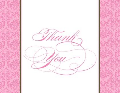 Monochromatic Pink Damask RSVP Cards