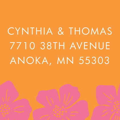 Tropical Paradise Flower Orange RSVP Cards