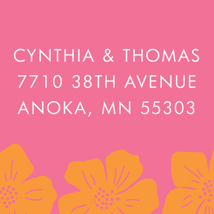 Tropical Paradise Flower Pink RSVP Cards