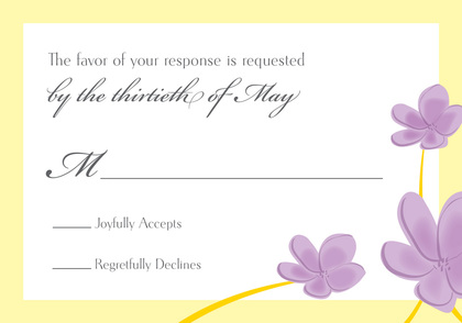 Whimsy Lavender Canary Plumeria Enclosure Cards