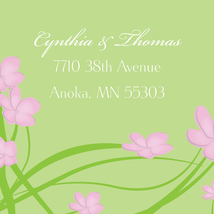 Whimsy Pink Green Plumeria Enclosure Cards