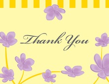 Whimsy Lavender Canary Plumeria Thank You Cards