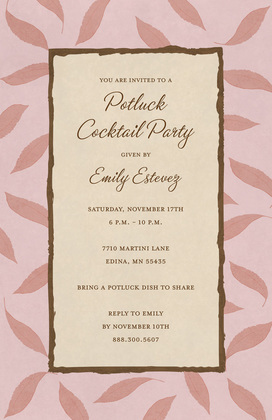 Autumn Falling Leaves Invitation