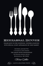 Black Modern Formal Dinner Party Invitations