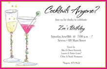 Playful Chic Drinks Invitation