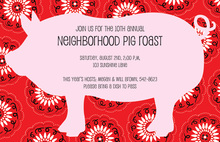 Rustic Wood Western BBQ Party Invitations