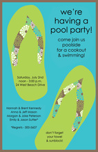 Casual Beachside Sandals Summer Invitations