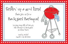Good Time Red Grill Party Invitations