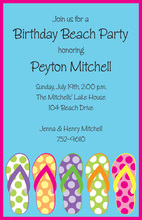 Perfect Summer Kids Swim Party Invitation