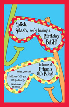 Cute Kids Suits Pool Invitations