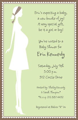 Pink Expecting Girl Baby Shower Invitations