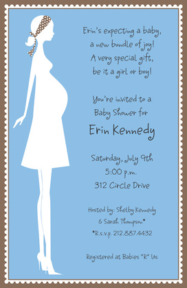 Pink Expecting Girl Baby Shower Invitations