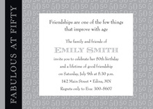 Fab at Fifty Silver Invitations