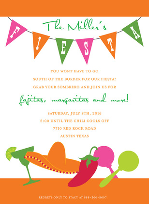 Fiesta Way Party Invitations