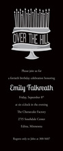 Over the Hill Black Silver Invitations