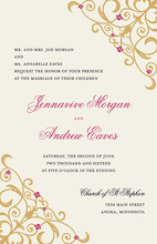 Excellent Gold Floral Filigree Invitations