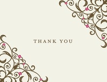 Floral Flourish Thank You Cards