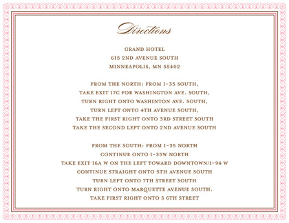 Layered Pink Vintage Borders Invitation