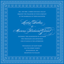 Layered Blue Vintage Borders Invitation