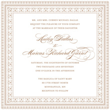 Brown Greek Key Frame Invitation