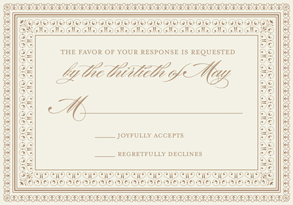 Layered Brown Vintage Borders Invitation