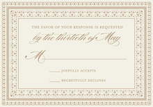 Layered Brown Vintage Borders RSVP Cards