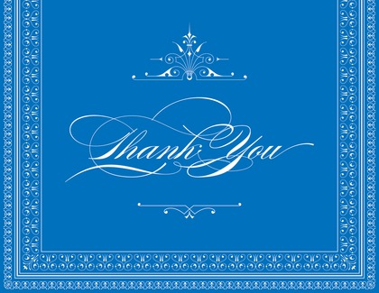 Layered Red Vintage Borders Thank You Cards