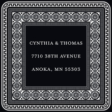 Elegant Vine Frame Black Stickers