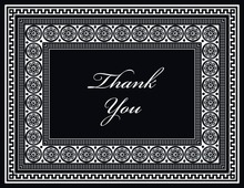 House Plans Black Thank You Cards