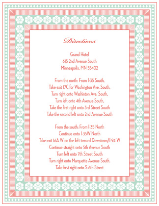 Navy Classic Lotus Borders Enclosure Cards