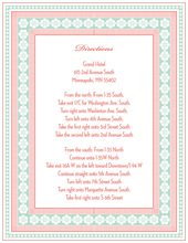 Flamingo Mint Classic Lotus Borders Enclosure Cards