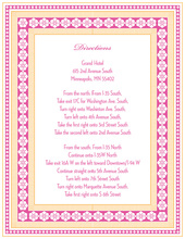 Dark Pink Tangerine Lotus Borders Enclosure Cards