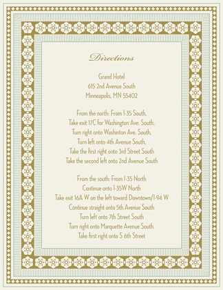 Flamingo Mint Classic Lotus Borders Enclosure Cards